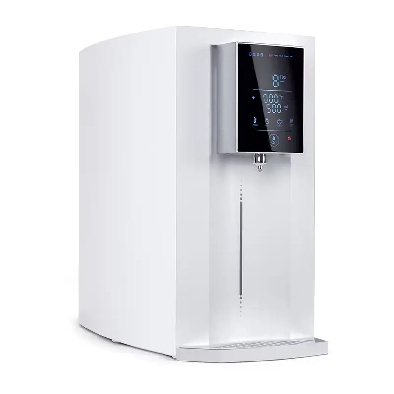 electric portable countertop reverse osmosis water dispenser with instant hot water, installation-free RO water purifier for home and office use